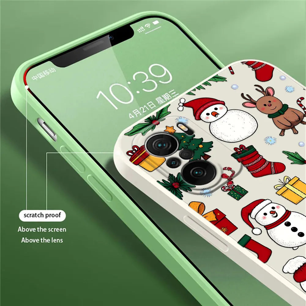 Merry Christmas Trees Bell Case For Xiaomi Poco X7 F7 M7 X4 X5 F6 M6 Pro 5G X3 Mi 11 10T 11T 12T 13T 14T 15T Pro 15 Phone Cover