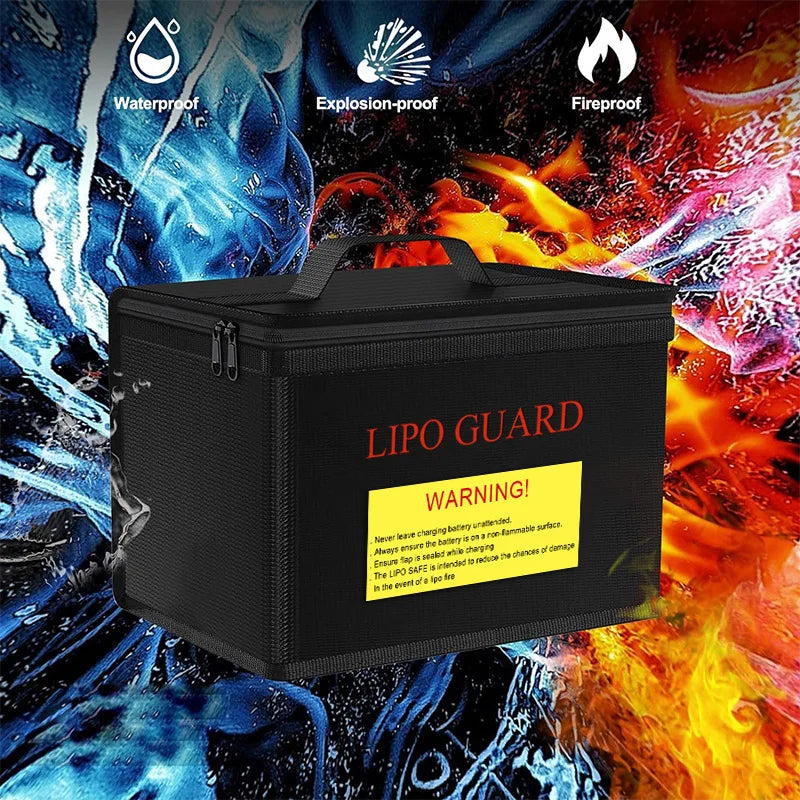 Model Aircraft Lithium Battery Explosion-Proof Bag, Three-Dimensional Zipper Explosion-Proof And Flame-Retardant Tote Bag