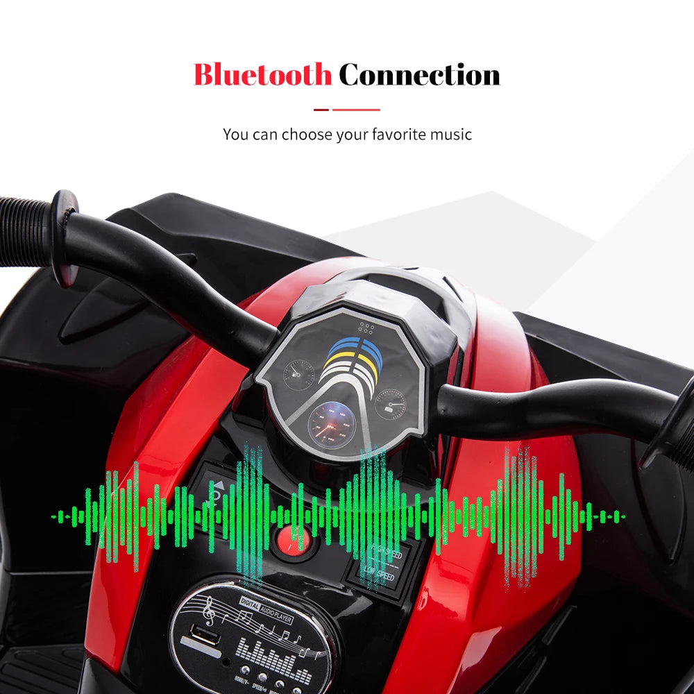 4 Wheeler for Kids, 12V Battery Powered Ride On ATV, Electric 4 Wheeler Quad ATV Car with MP3, USB, LED Headlight Ride On Toys f