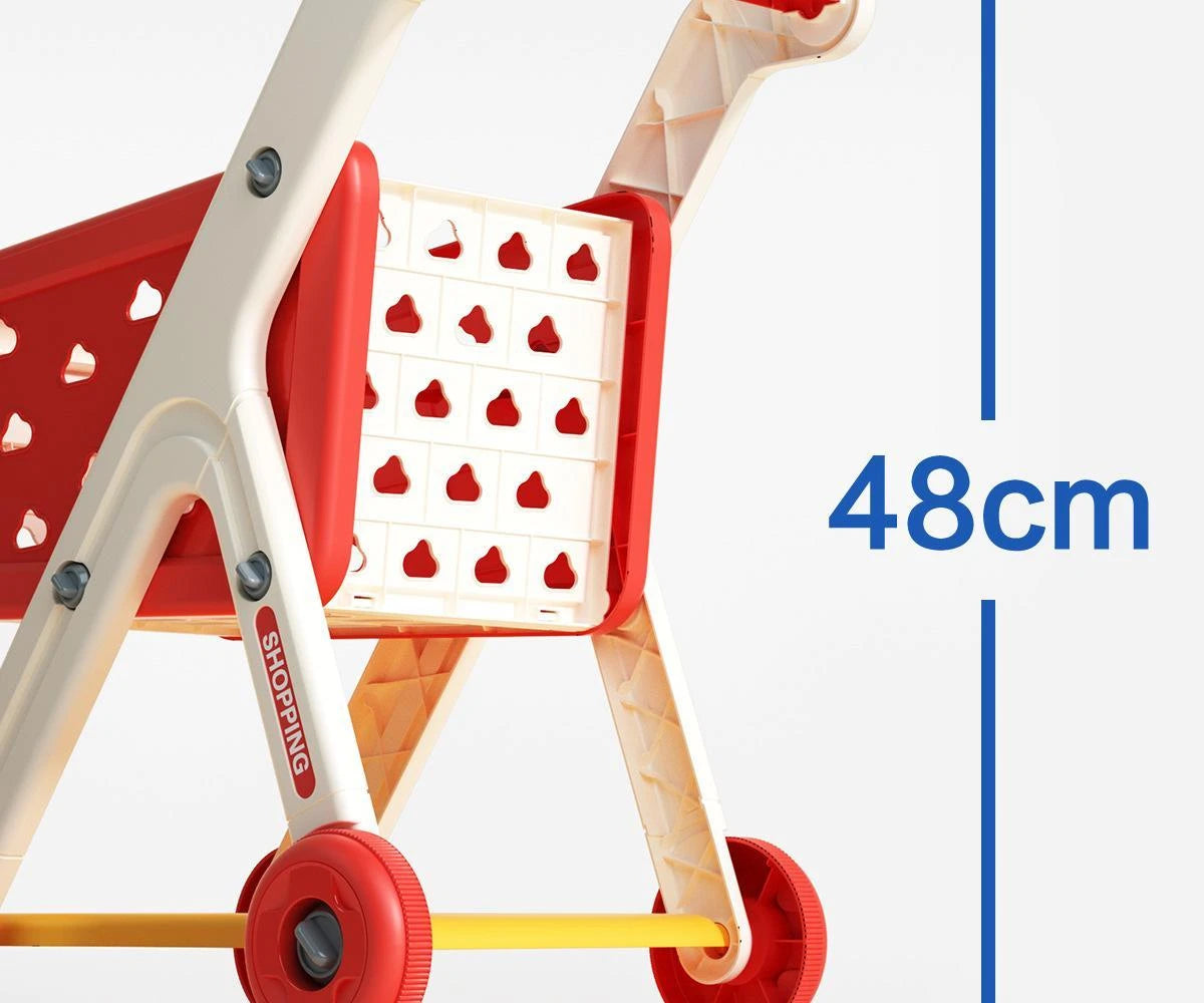 Shopping cart toy baby small trolley children play house fruit cut music kitchen supermarket men and girls Early Education toys