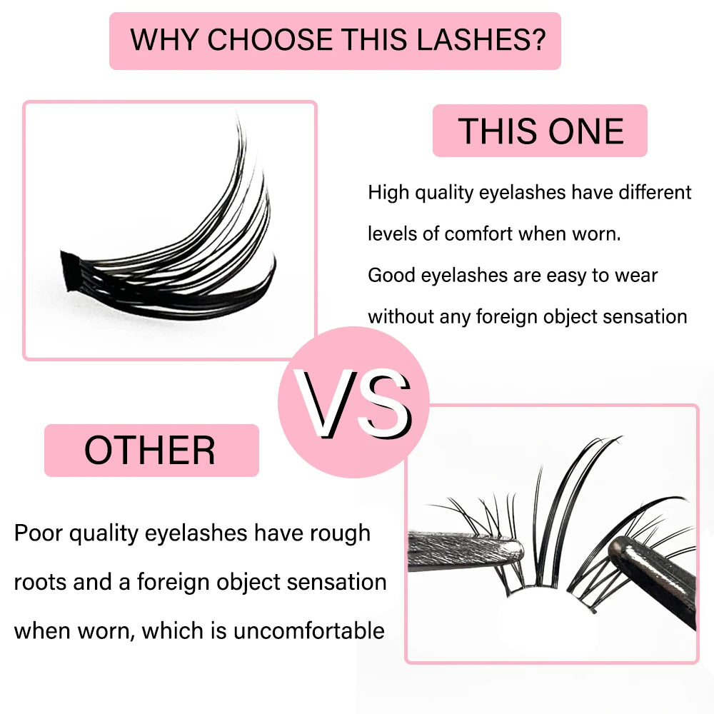 30D 40D 60D 80D Mink False Eyelashes 180/200 Bundles Natural Lashes extension 3D Russia Volume Individual Eyelash Cluster Makeup