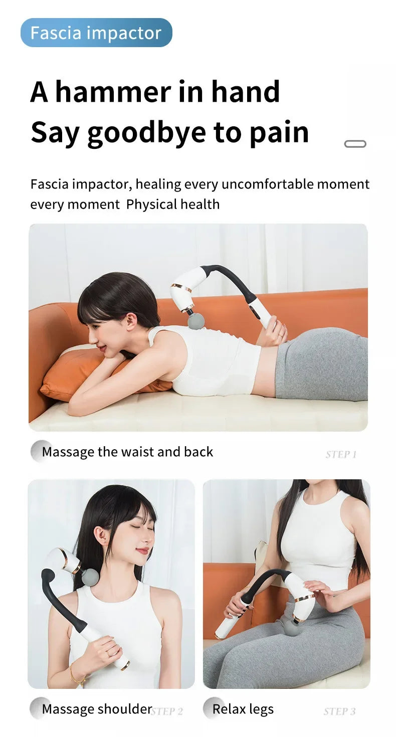 Relax The Spine Professional Vibrating Body Massage Hammer Premium Handheld Massage Gun Portable Percussion Vibration Hammer