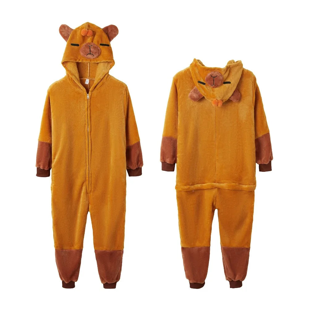 Kids Unicorn Animal Jumpsuits Cartoon Pajamas Cosplay Holiday Costume Cat Panda Flannel Sleepwear for Children Outfits 4-12Yrs