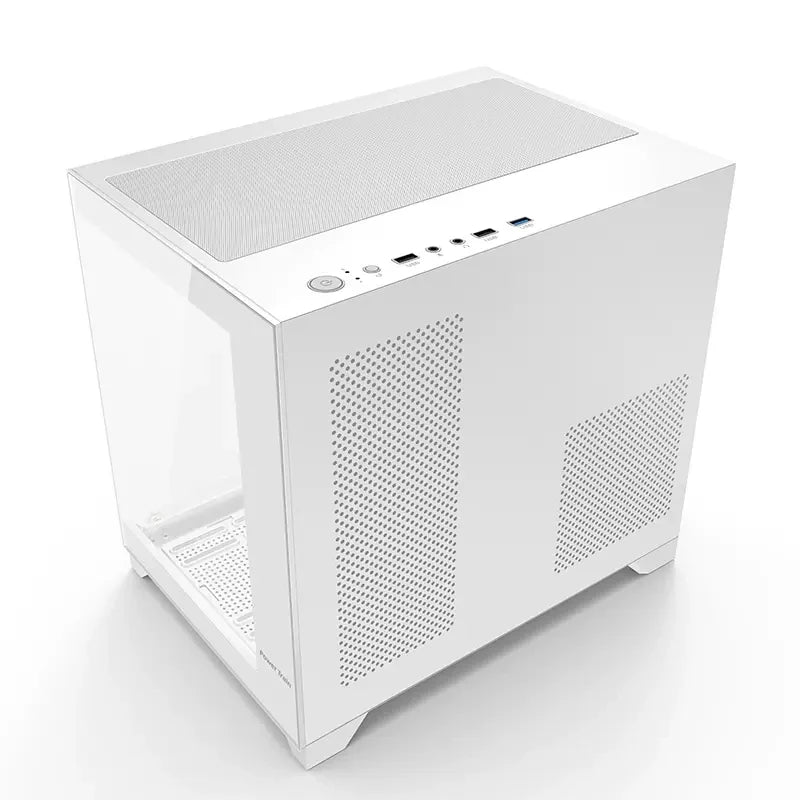 Power Train  Coloured Glaze PC Case Sea View Room 270°full view without column  Desktop Chassis Support 240  Water Cooler