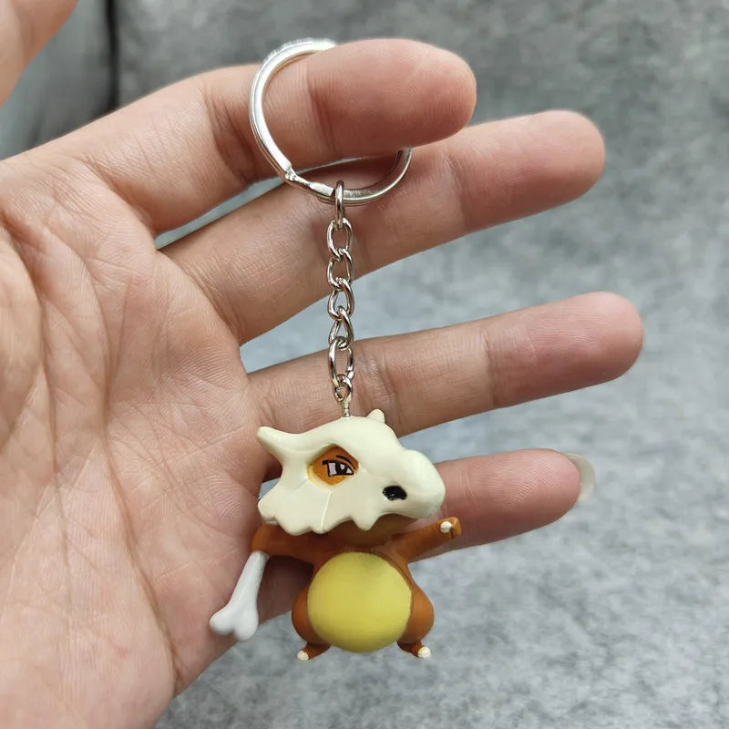 Pokemon Cute Pikachu Charmander Cubone Bulbasaur Squirtle Keychain Kawaii Pendant Bag Ornament Kids Charm Xmas Birthday Gifts