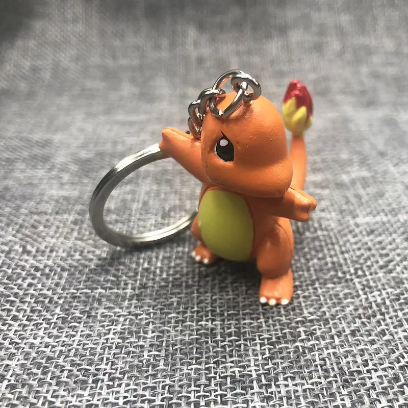 Pokemon Cute Pikachu Charmander Cubone Bulbasaur Squirtle Keychain Kawaii Pendant Bag Ornament Kids Charm Xmas Birthday Gifts