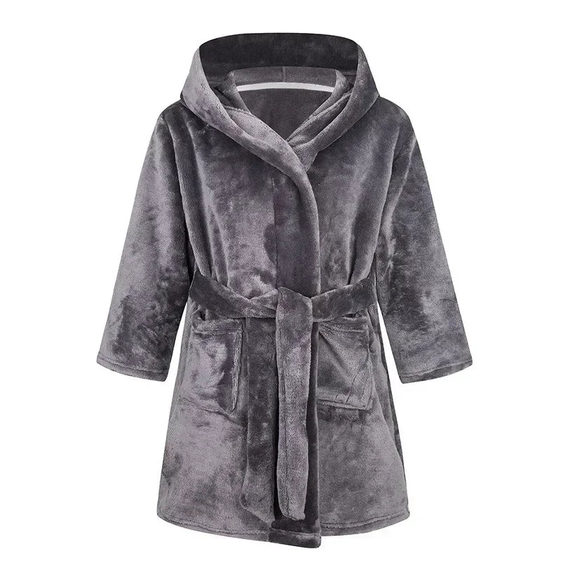Kids Sleepwear Robe Autumn Winter Flannel Warm Bathrobe For Girls 1-11 Years Toddler Children Pajamas For Boys Girl Pajamas