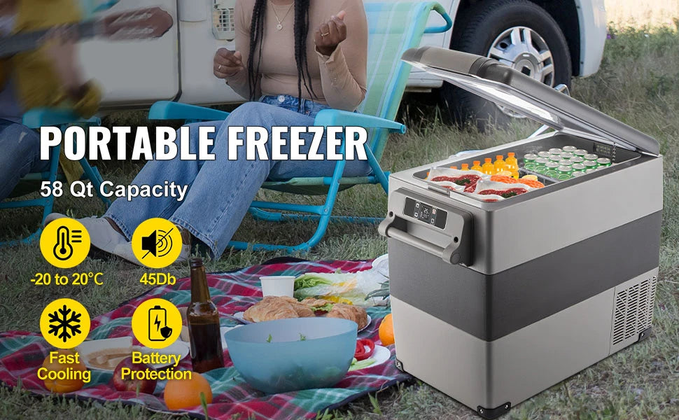 SucceBuy 20L 22L 35L 45L 55L Car Refrigerator Mini Fridge Freezer Portable Compressor Cooler 12/24V Ice Box for Camping