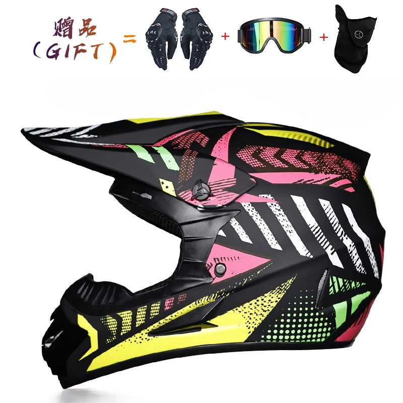 Sturen 3 Stuks Gift Flip Up Motorhelm Kinderen motocross Off Road Helm ATV Dirt bike Downhill MTB DH racing helm.