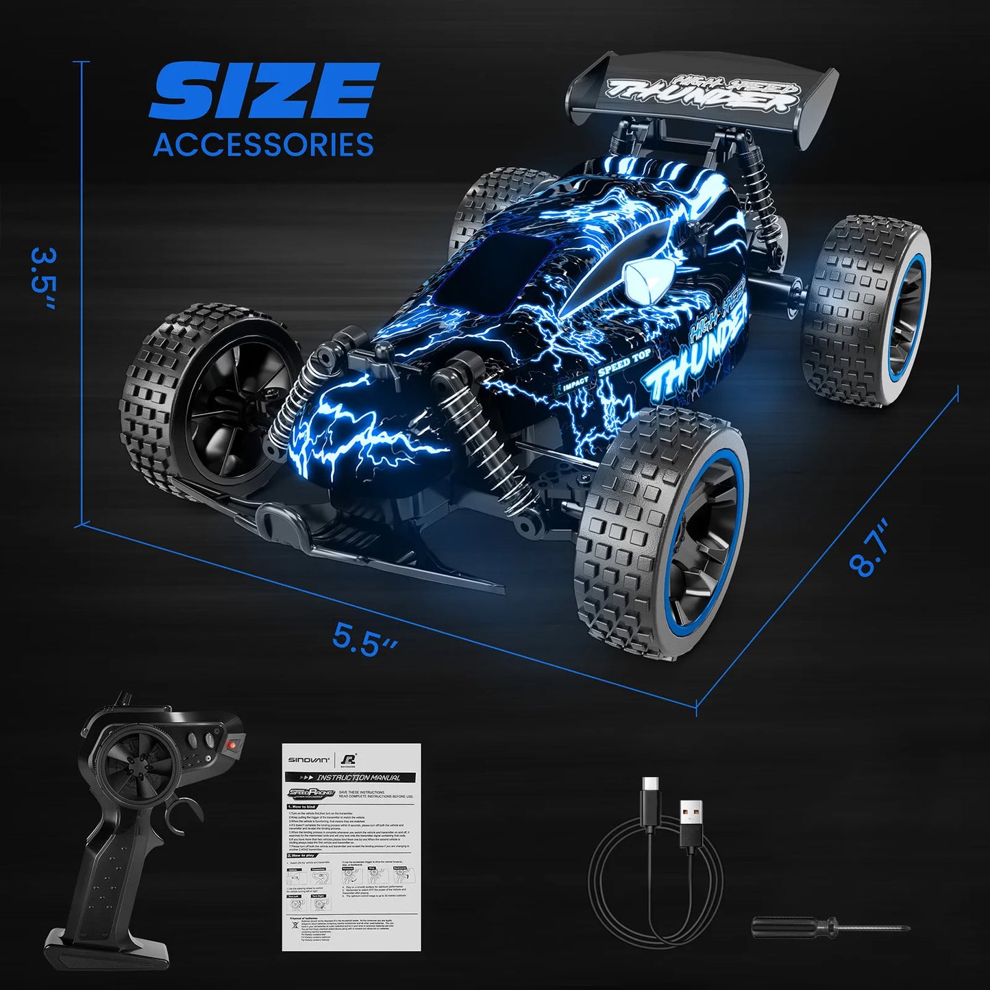 Sinovan RC Car 20km/h High Speed Car Radio Controled Machine 1:18 Remote Control Car Toys For Children Kids Gifts RC Drift