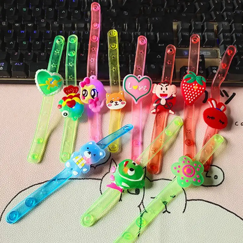 10/20/30PCS Cartoon Luminous Glowing Bracelets Watch Toys Chidren Pinata Birthday Favor Kids Gifts Christmas Gift Bag Fillers