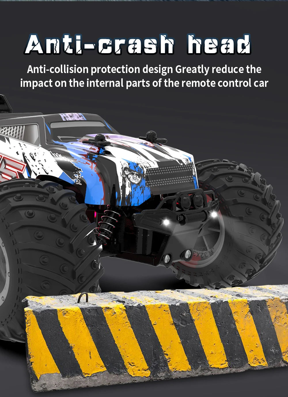 JJRC Q105 Q175 1:18 20 Km/h 2.4GHz Double Motors Drive With LED Light Off Road Remote Control Cars Drift Monster Truck Toys