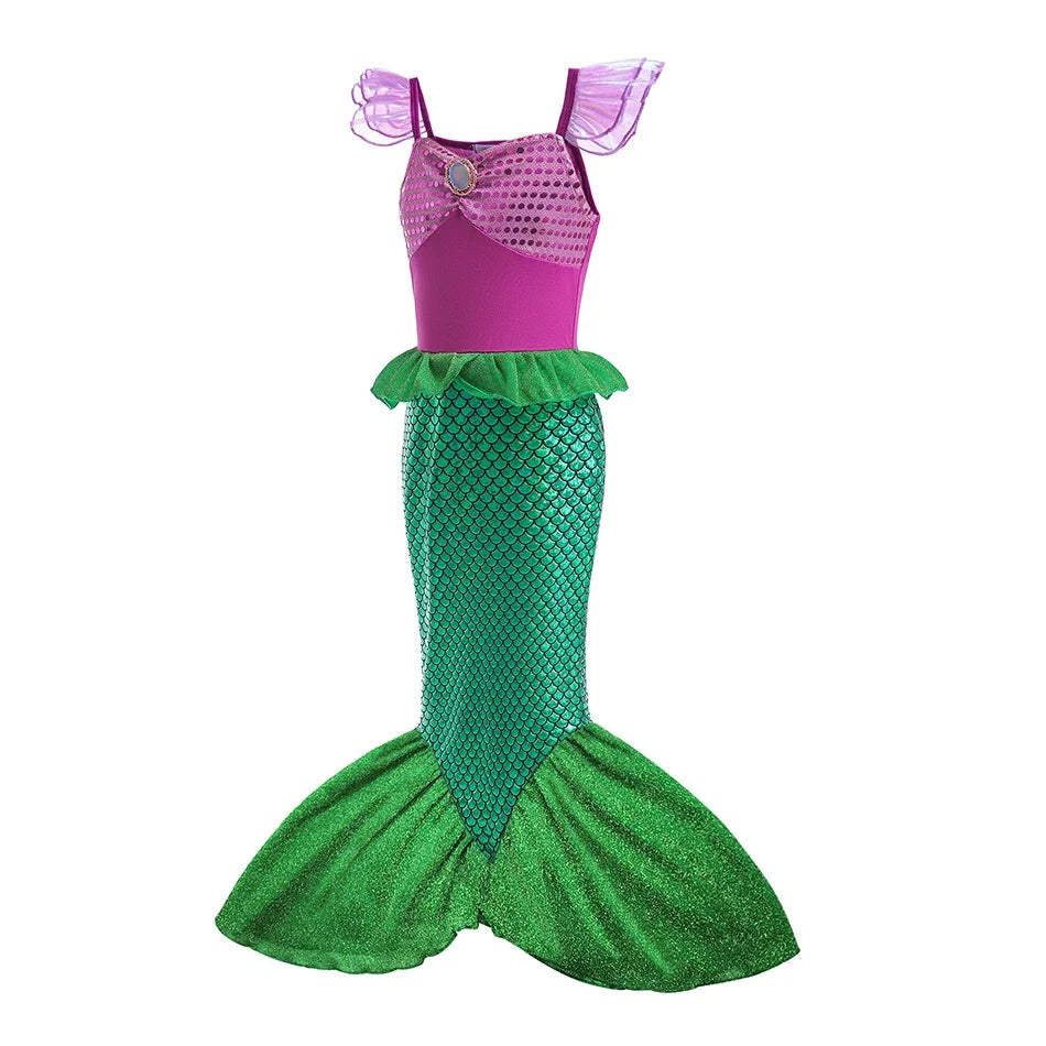 New Girl Dresses Princess Costume Kids Mermaid Cosplay Costume Kids Carnival Birthday Party Prom Costume Party Dresses For girls