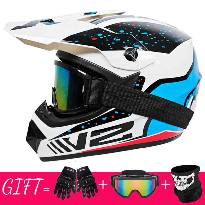 Motorcycle Helmet Off-road Bike Helmet Capacete Motocross Casco send 3 men kids gift Motocross Downhill AM DH Cross Helmet
