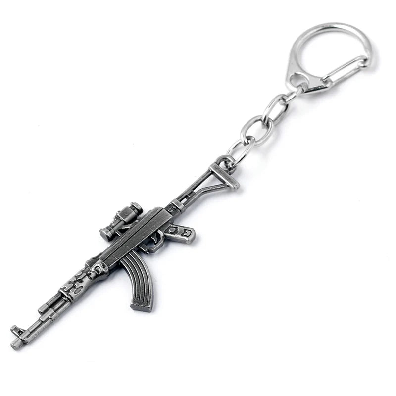Novelty Counter Strike Gun AK47 Keychain Men Trinket Awp Rifle Sniper CS GO Saber Men's Bag Car Key Chain Jewelry Souvenirs Gift