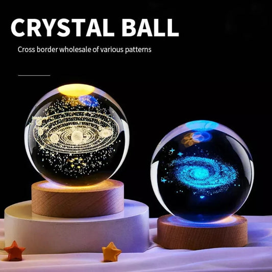 3D Crystal ball Crystal Planet Laser Engraved Solar System Globe Astronomy Gift Birthday Gift Glass Sphere Home Decoration