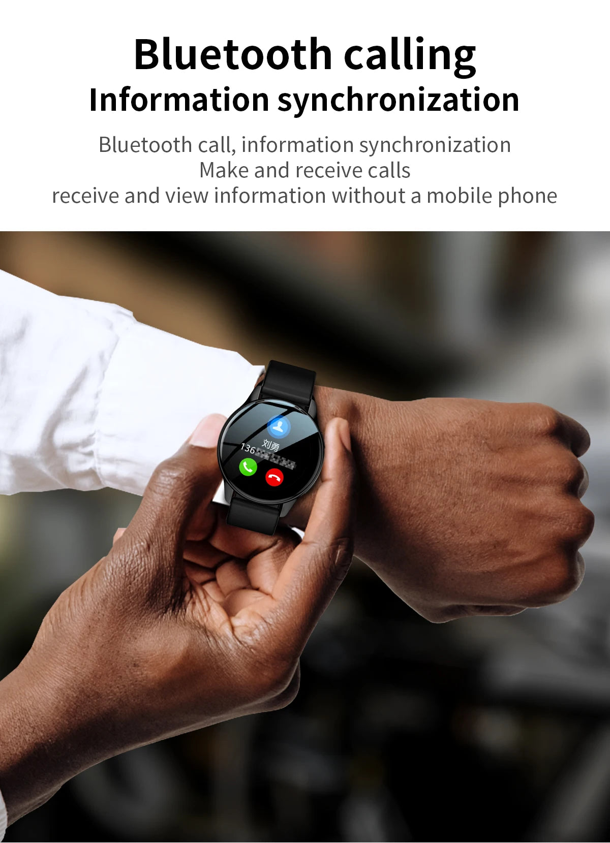 New Fashion Circular Full Touch Smart Watch Women Music Bluetooth Call Digital Watch IP68 Waterproof Smartwatch Men For XiaoMi