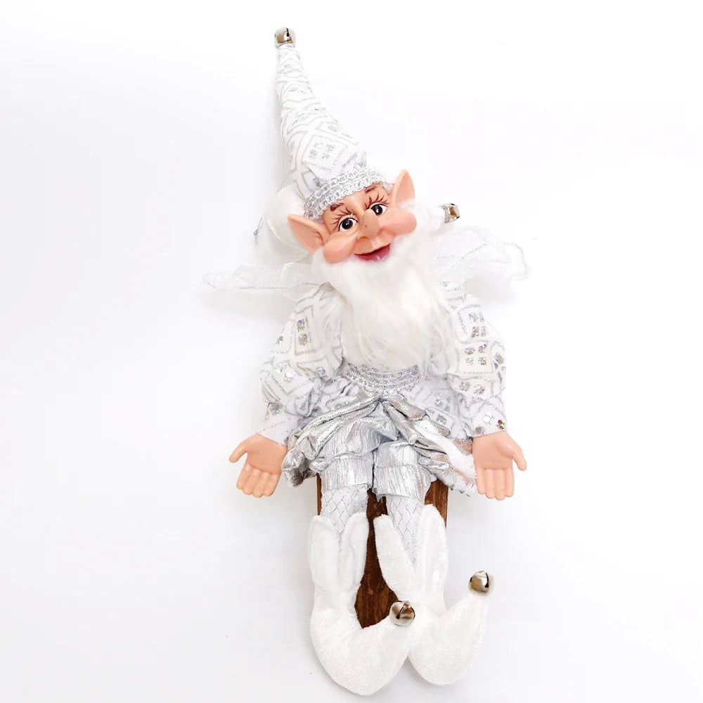 New 50CM Elf Doll Christmas Pendant Ornament Decor Elf Hanging Hanging Standing Decor Navidad New Year Kids Gifts