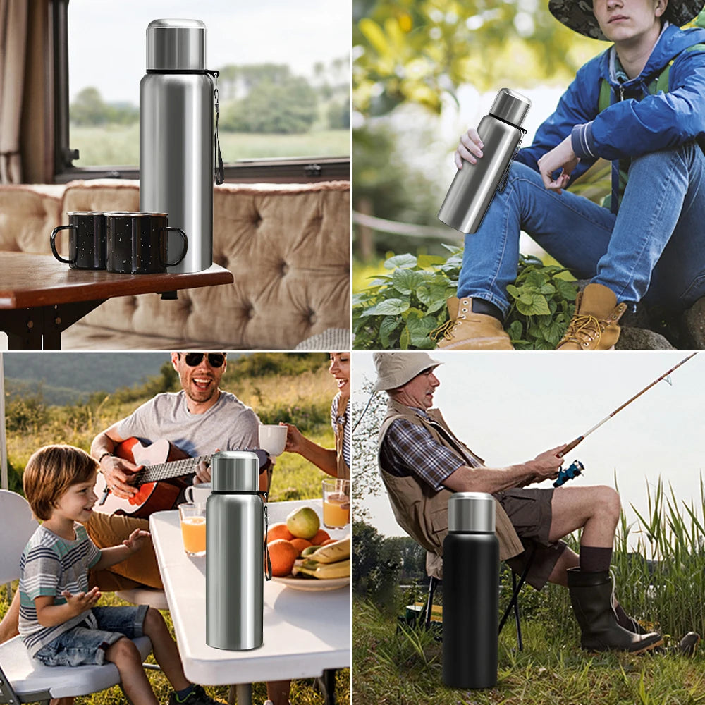 600-1500ml 316 Stainless Steel Thermos Bottle LED Temperature Display  Thermal Mug Vacuum Flask Water Bottle For Outdoor Camping