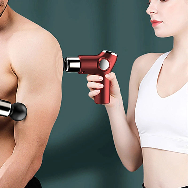 32 Speed LCD Body Massge Gun Vibration Neck Massager Portable Fitness Device For Body Neck Arm