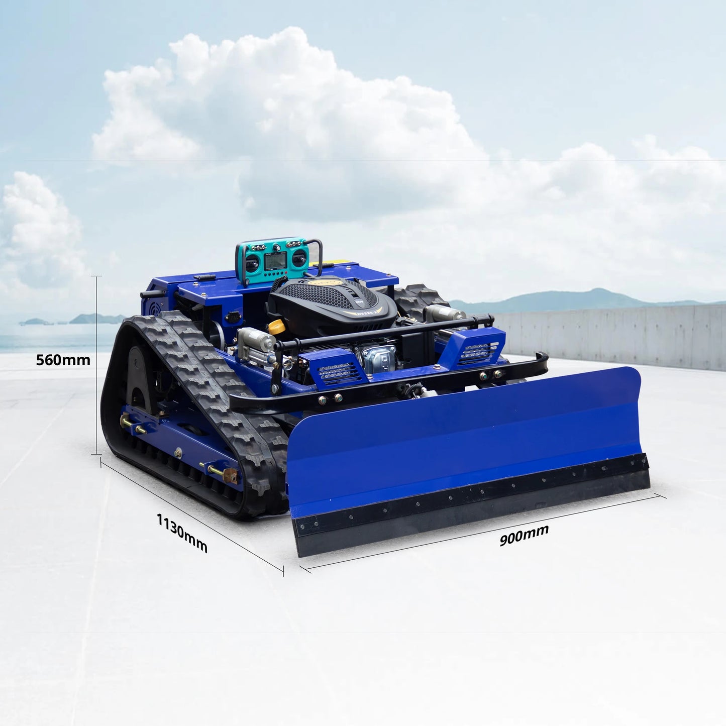 RC Lawn Mower, Rechargeable Remote Control Grass Cutter With Snow Shovel, Safe and Durable, Perfect for Home Garden Maintenance