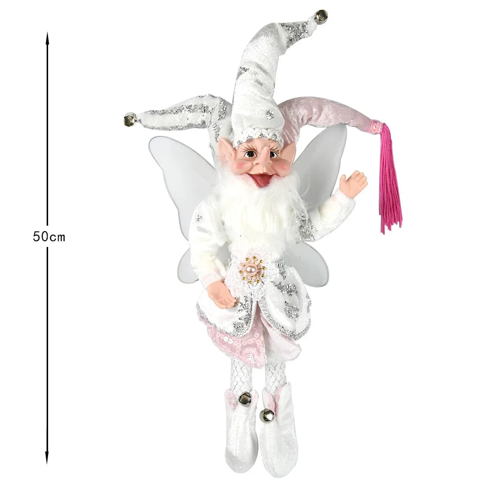 New 50CM Elf Doll Christmas Pendant Ornament Decor Elf Hanging Hanging Standing Decor Navidad New Year Kids Gifts