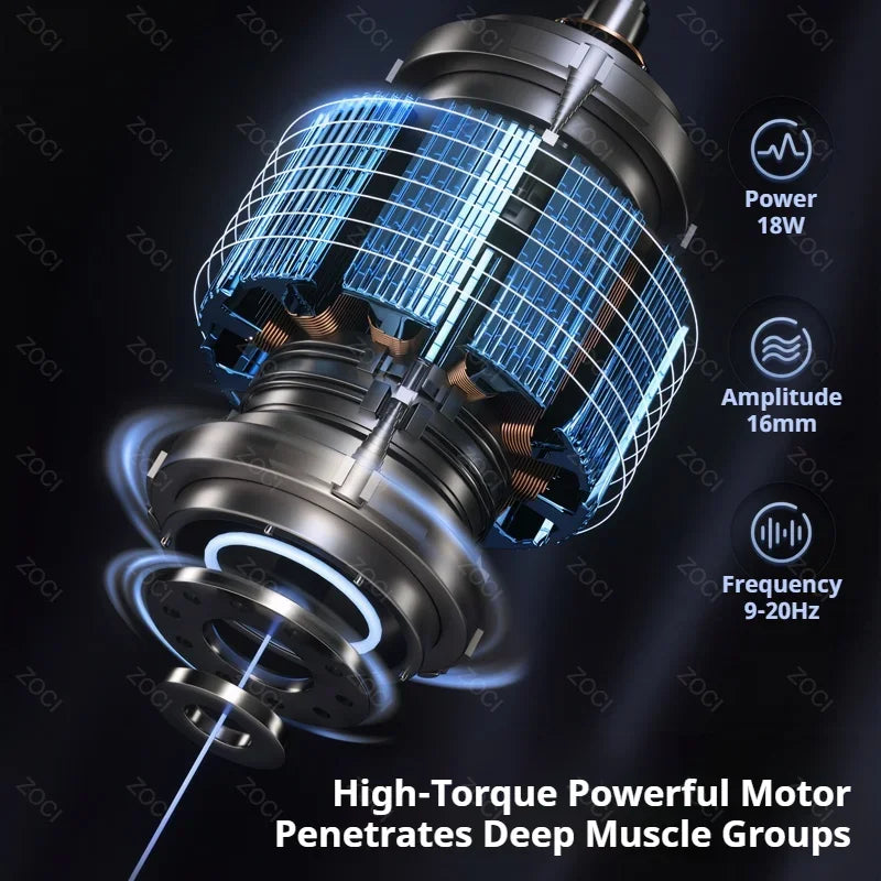 Mini 99 Levels Fascia Gun Handheld Portable Massage Gun Vibration Digital Display Muscle Massager Deep Tissue Massager for Body