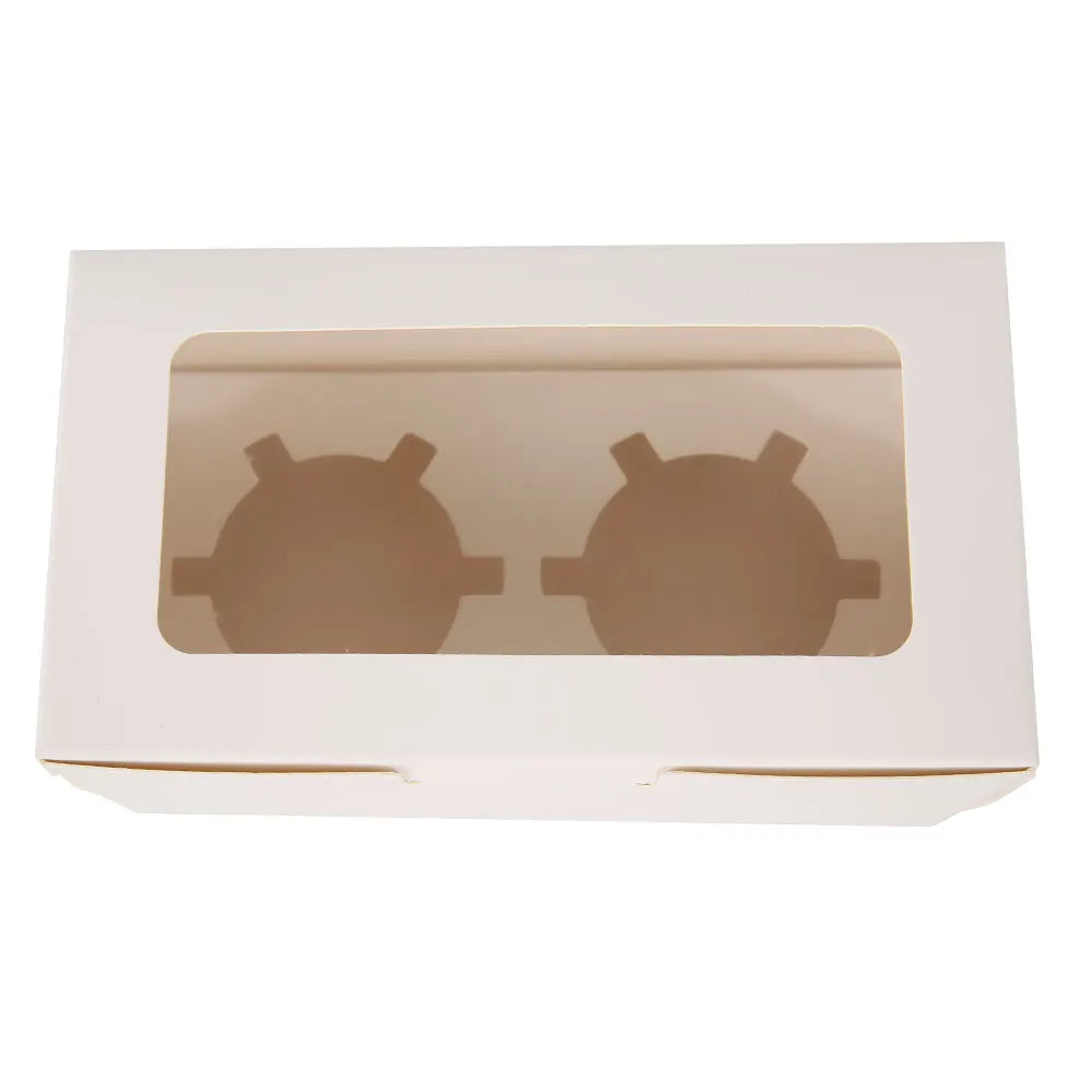 10 to 20PCS Cupcake Boxes 2/4/6 Hole Muffin Boxes Biscuit Box Clear Window Cake Holder for Weddings Christmas Birthdays Party Fa