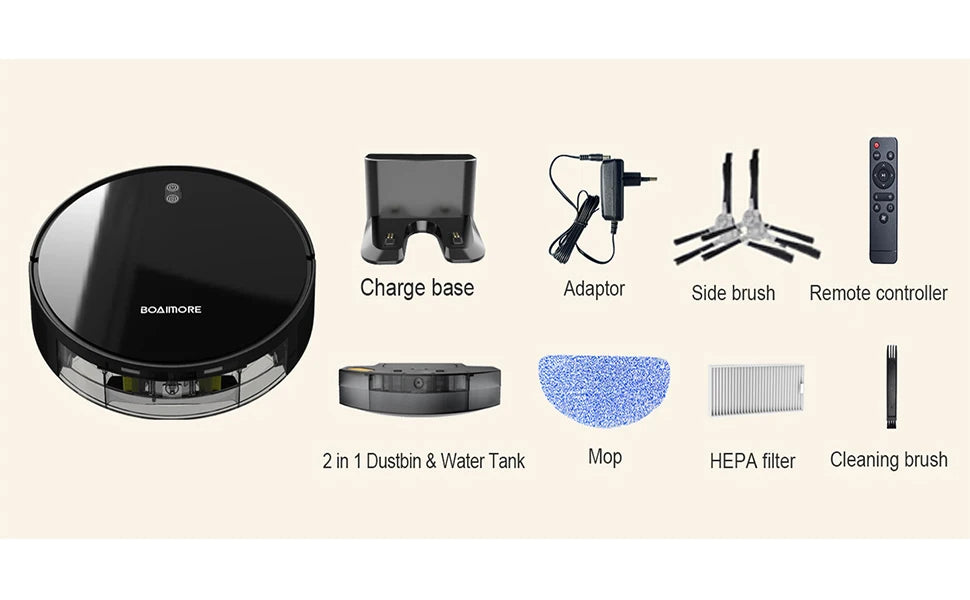 Robot Vacuum Cleaner Combo Mop,3500PA Suction Robotic,WiFi/Voice Control,Auto-Recharge,Pet Hair For Home Vacuum Cleaning Robot