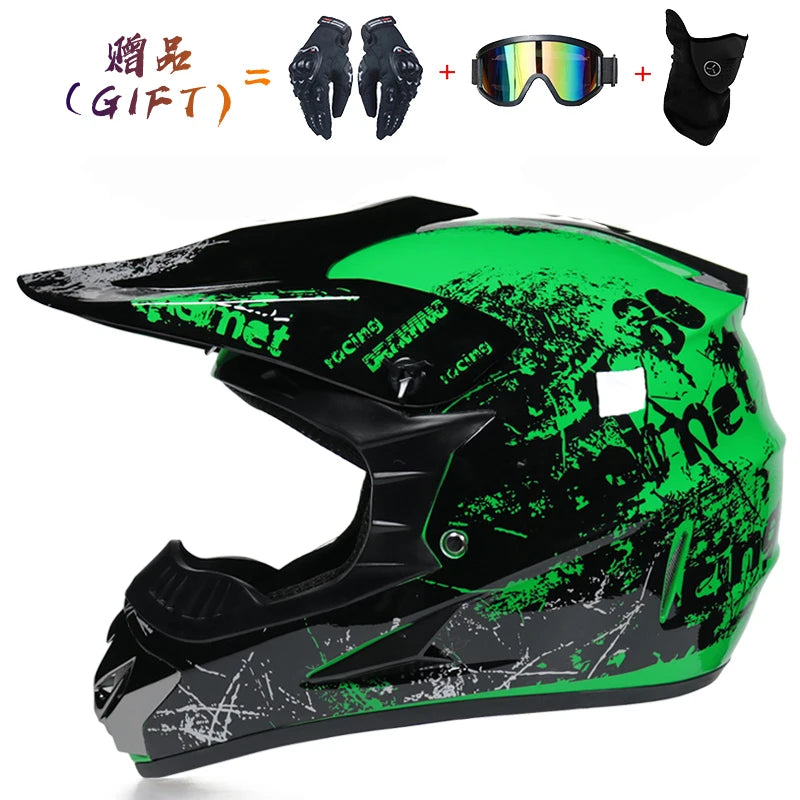 Sturen 3 Stuks Gift Flip Up Motorhelm Kinderen motocross Off Road Helm ATV Dirt bike Downhill MTB DH racing helm.