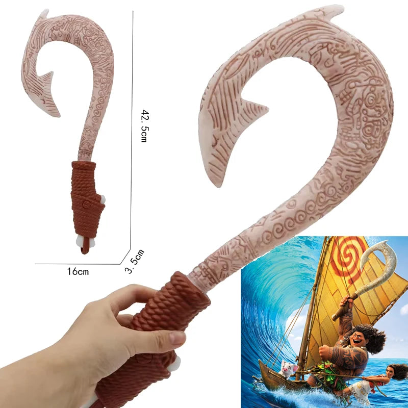 Moana Fish Hook Knife Cosplay Maui Children Cosplay Maui Fish Hook Knife Prop Cartoon Christmas Gift Toy Kid