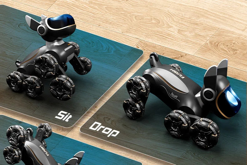 2025 NEW DWI Eight Wheeled Stunt Dog 2.4G Remote Control Intelligent Swing Arm Drift Robot Dog Climbing Car Children's Gift Toy