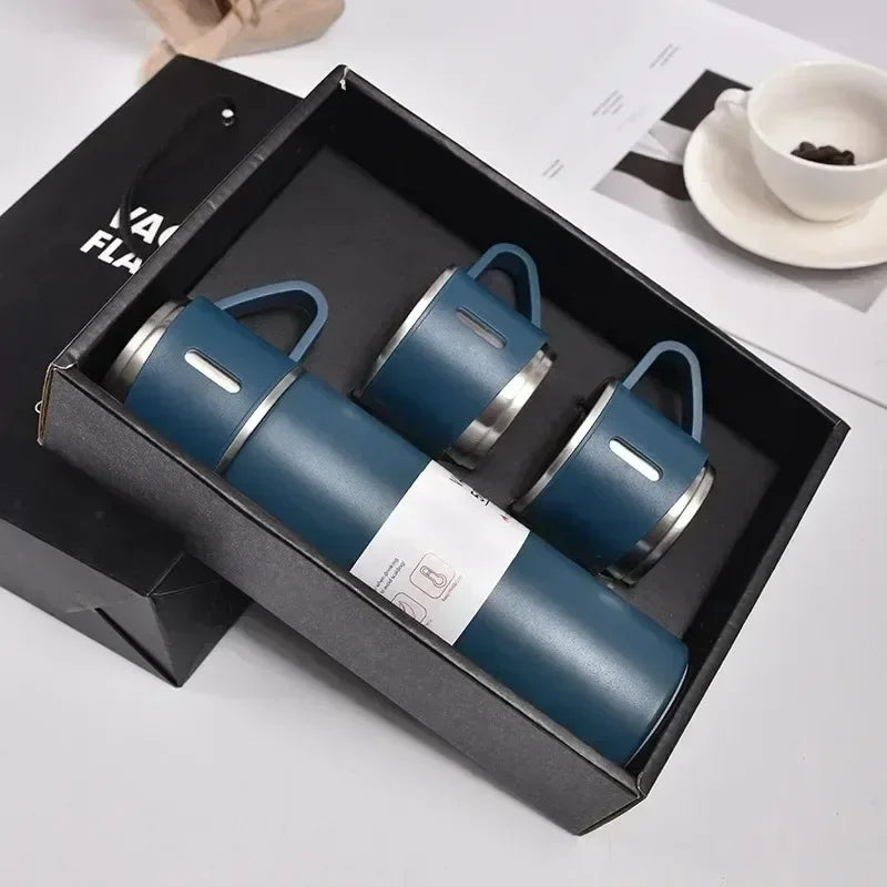 304 Stainless Steel Vacuum Insulated Bottle Gift Set Office Business Style 500ML Coffee Mug Thermos Bottle Portable Flask Carafe