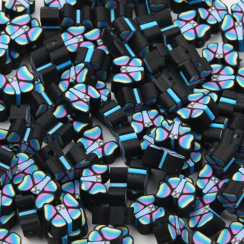 20/50pcs/Lot Mixed Style Pattern Polymer Clay Spacer Beads For Handmade Necklace Bracelet DIY Jewelry Making Accessories