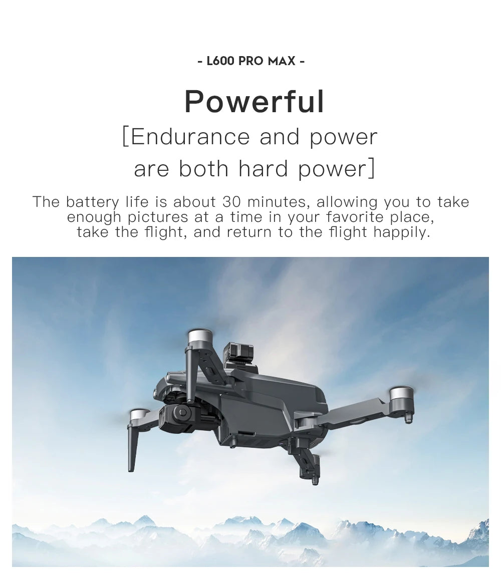 L600 Pro MAX 4K Professional Drone With Camera HD 3-Axis Gimbal GPS Dron 360° Obstacle Avoidance 5G WIFI RC Quadcopter Toys