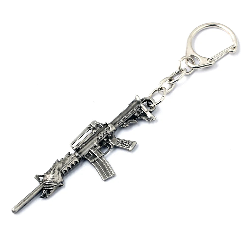 Novelty Counter Strike Gun AK47 Keychain Men Trinket Awp Rifle Sniper CS GO Saber Men's Bag Car Key Chain Jewelry Souvenirs Gift