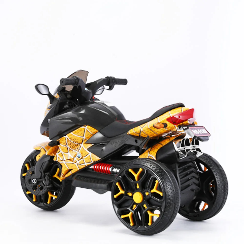 12V Electric Motorcycle Ride-On Motorbike with 3 Wheels LED Light Safe & Durable Kids Toy Vehicle