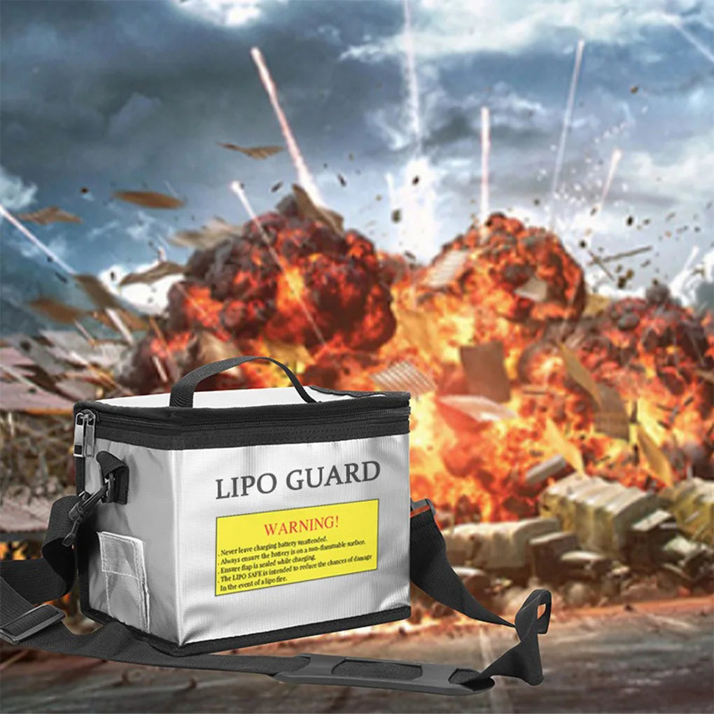 Lithium Battery Explosion-proof Bag Fireproof Safety High Temperature Storage Flame Retardant Aircraft Model Battery Protection