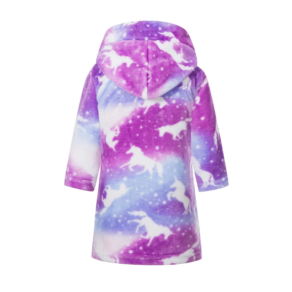 Kids Sleepwear Robe Autumn Winter Flannel Warm Bathrobe For Girls 1-11 Years Toddler Children Pajamas For Boys Girl Pajamas