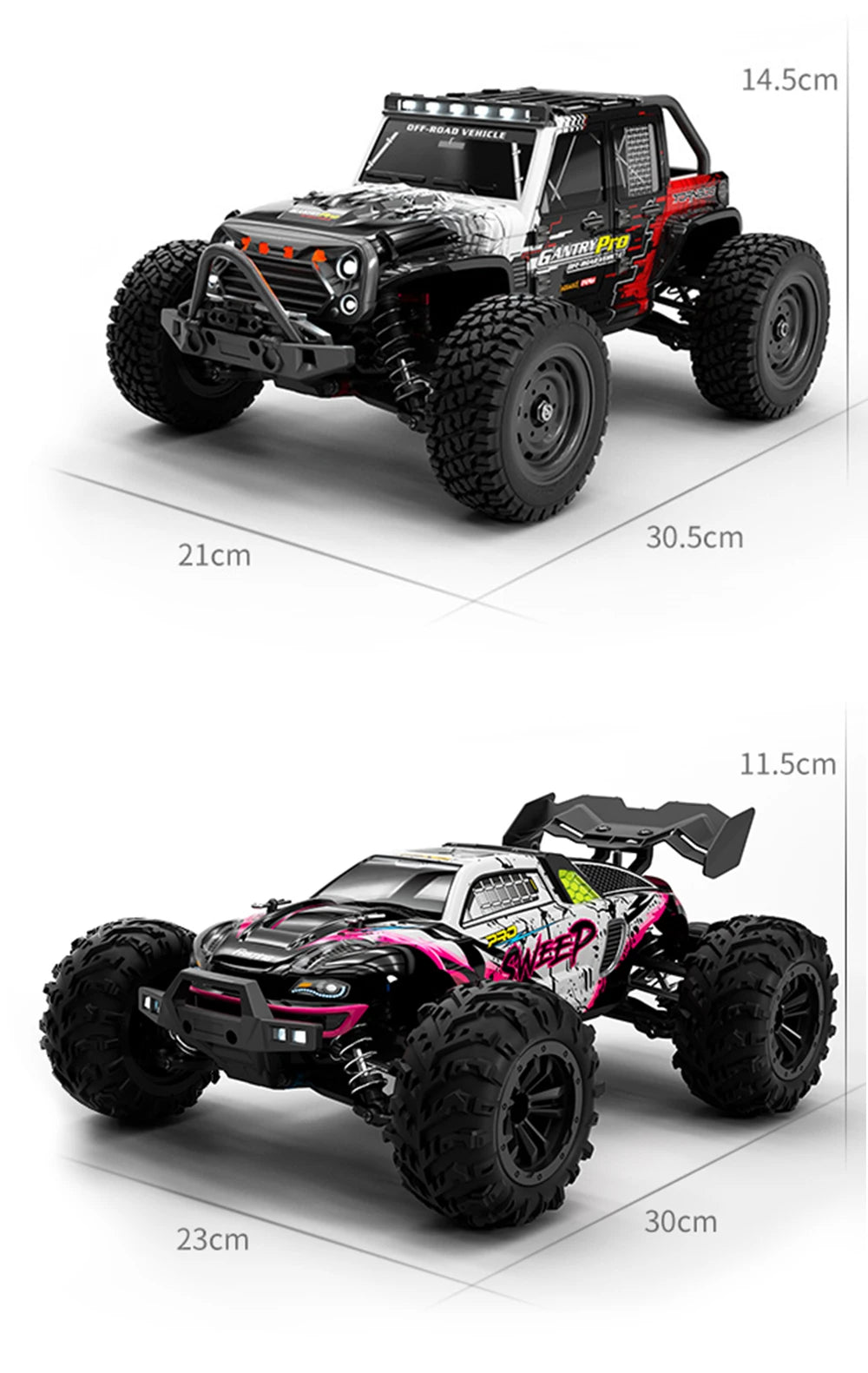 JJRC 70KM/H RC Off-Road Car 1:16 4WD High Speed Cars With Led Lights 2.4G Inductor Brushless Remote Control Cars Children Toys
