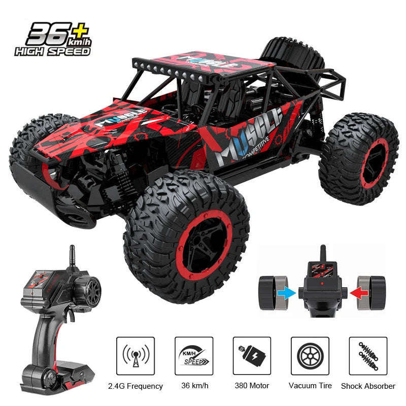 JTY Toys Bigfoot RC Truck 36km/h High-Speed Remote Control Climbing Car Off-Road Trucks Radio RC Crawler Cars For Kids Adults