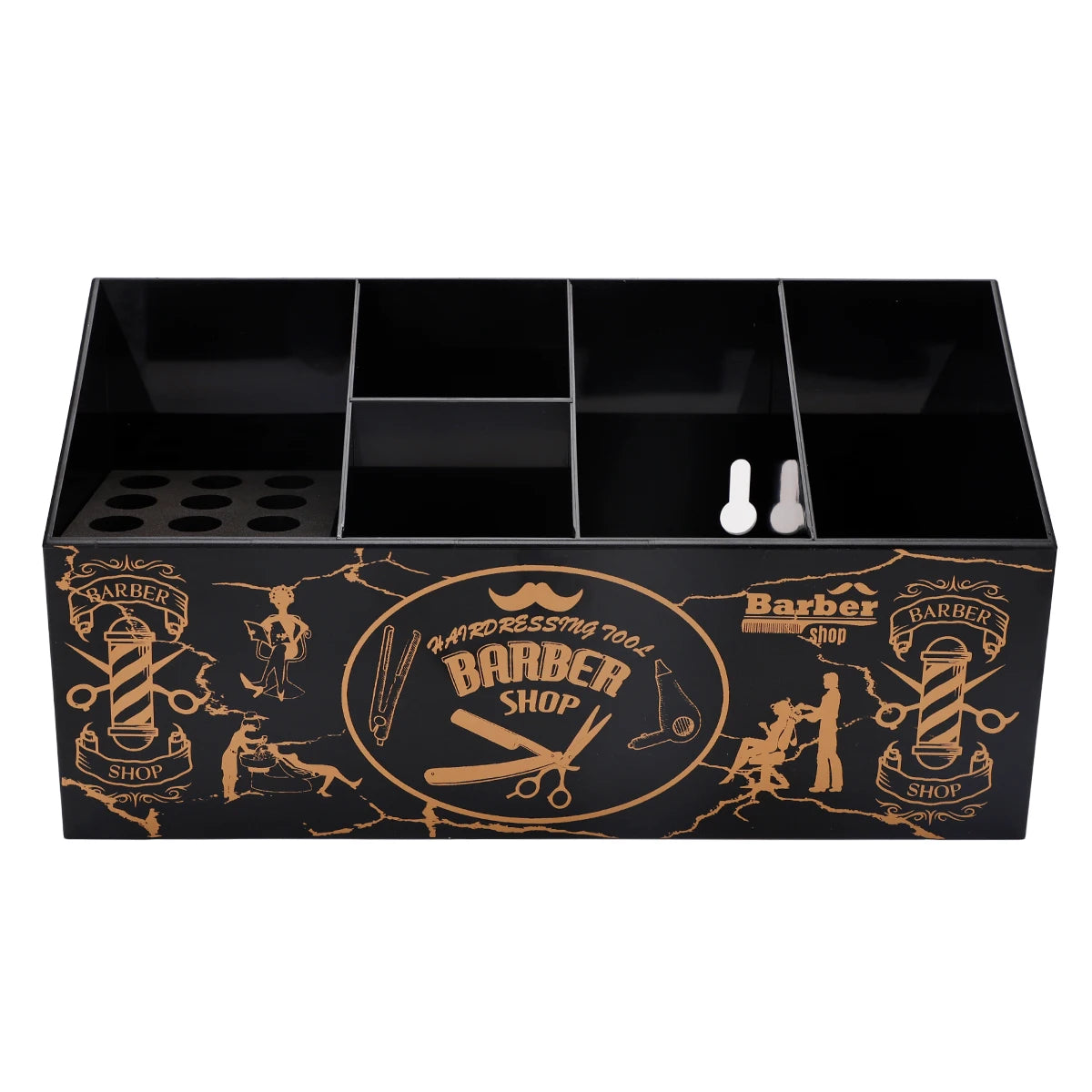 Barber Holder  Anti Slip Multifunctional Hair Comb Scissors Rack Hairdressing Tools Box Barbershop Accessories Tools