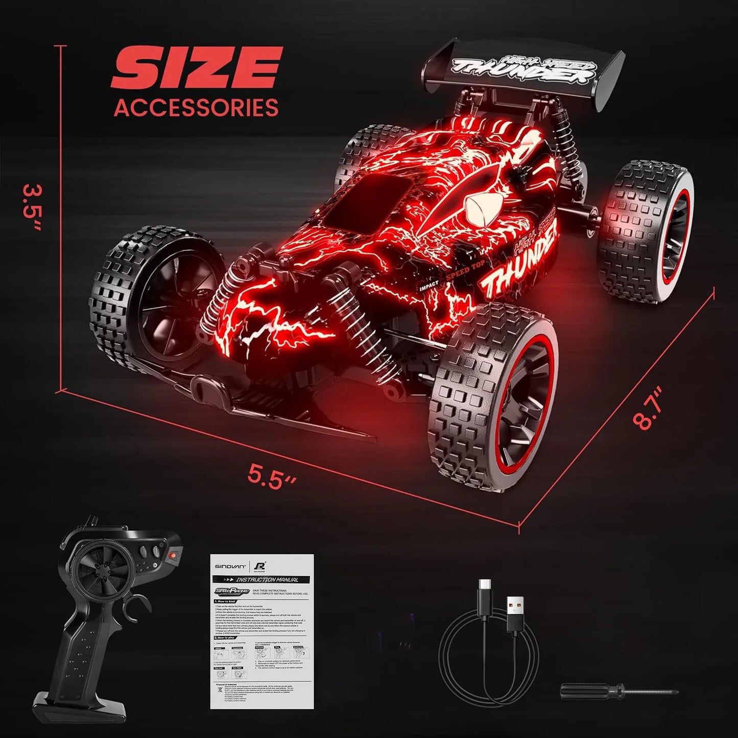 Sinovan RC Car 20km/h High Speed Car Radio Controled Machine 1:18 Remote Control Car Toys For Children Kids Gifts RC Drift