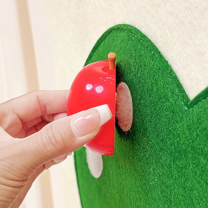 Baby Felt Board Play Food Toys Wall Sticker Fruits Vegetables Pretend Play Kitchen Games Fine Motor Skills Early Educational Toy