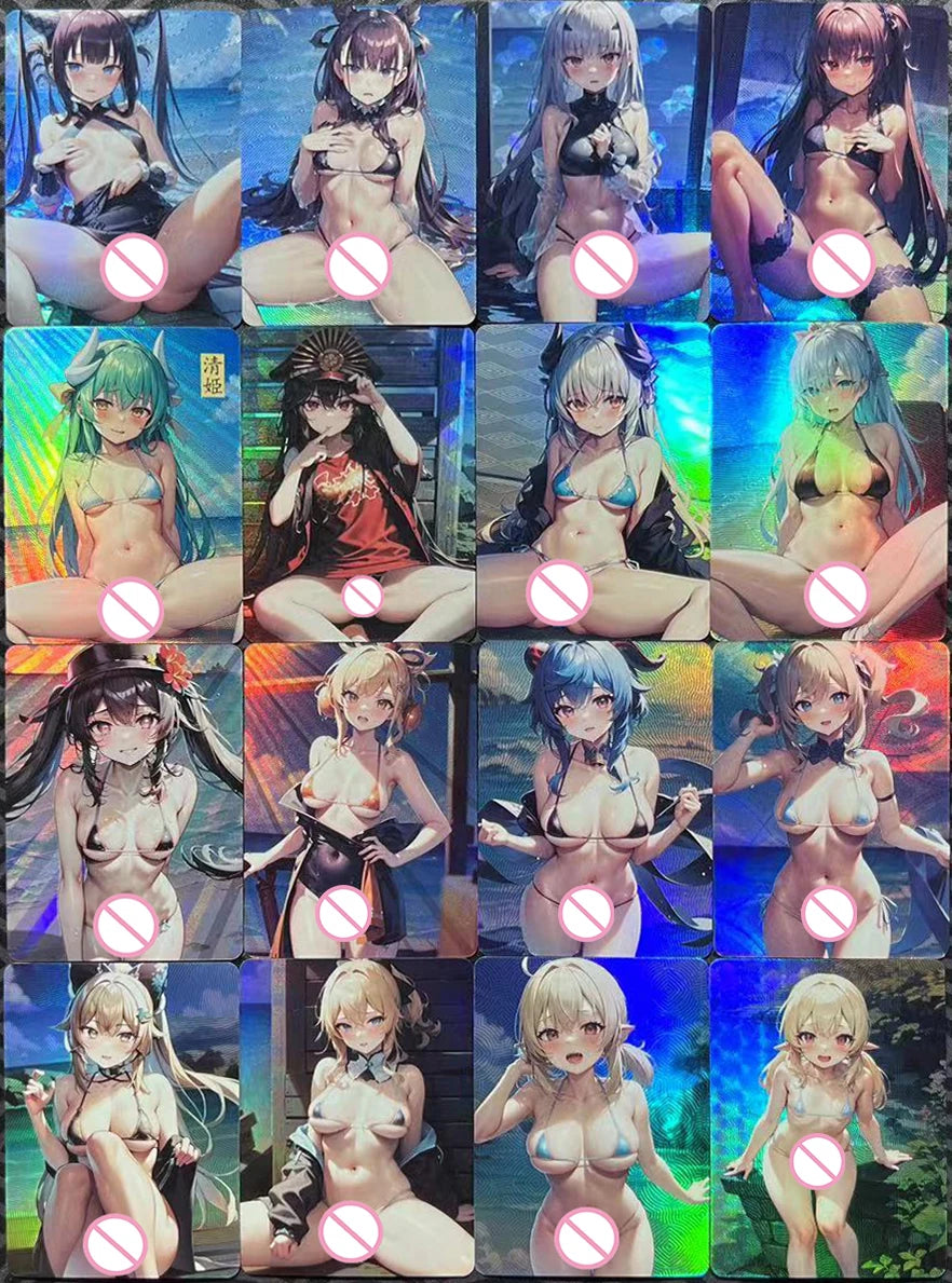 Anime Goddess Story DIY ACG Kamisato Ayaka Beelzebul Barbatos Sexy Boy Games Toys Collectible Cards Christmas Birthday Gifts