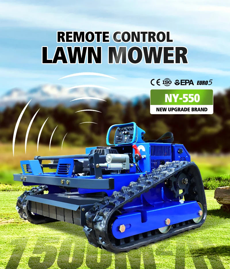 Remote Control Grass Cutting Robot Mower All-Terrain Self-Propelled Lawnmower with Four-Stroke Cycle Customizable