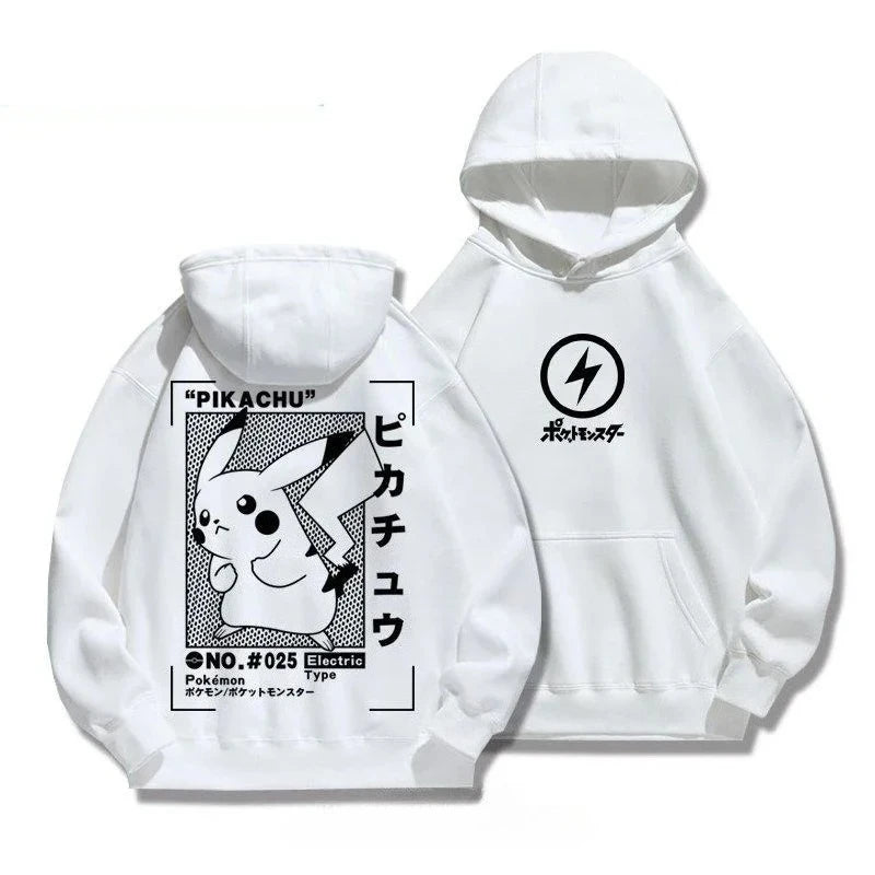 New Sportswear Gengar Anime Pikachu Snorlax Men's and Women's Autumn Winter Hoodies Student Sweaters Youth Cool Sports Jackets