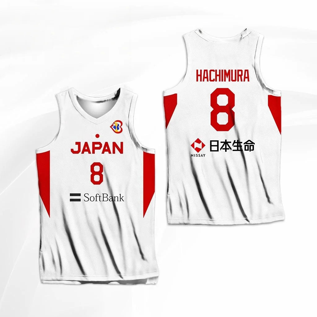 Japan 23 Men's Basketball World Cup Kawamura Yuki Watanabe Takahashi Tachibana Base Match Quick Drying Jersey