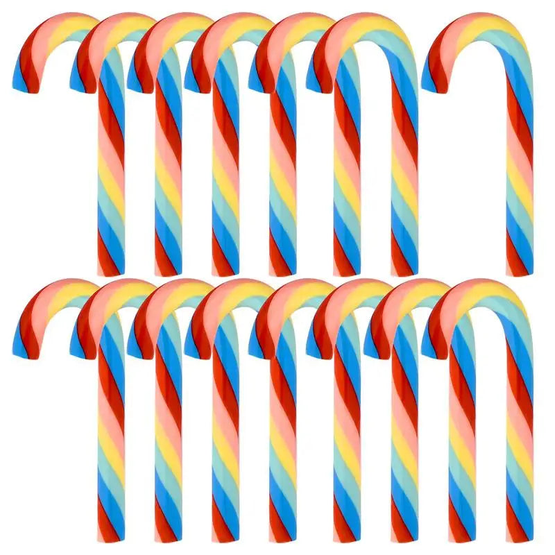 15/30PCS Candy Cane Christmas Tree Hanging Decor Xmas Prop Ornaments Navidad Natal Happy Ornaments Christmas