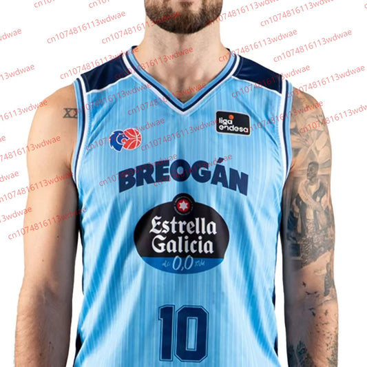 Spanish Basketball League Jersey 25 Basketball Sports Vest CB Breogán Basketball Jersey Kit Francis Alonso 10 Jersey Kit Kid Tee
